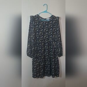 Calista Floral Long Sleeve Mini Bohemian Dress Cottagecore New Size Small